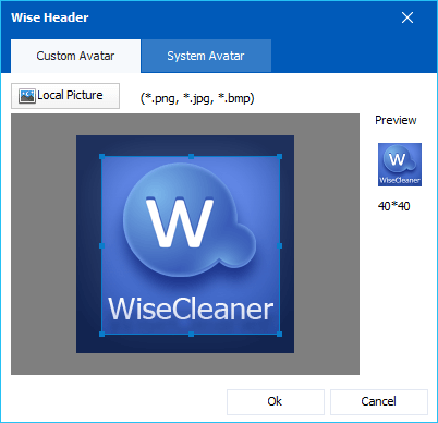 change avatar in wise care 365