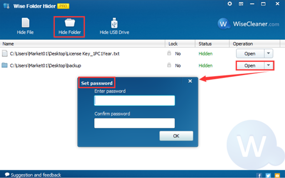 Wise Folder Hider Pro 5.0.2.232 for mac download