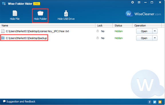 Wise Folder Hider Pro 5.0.2.232 free instals