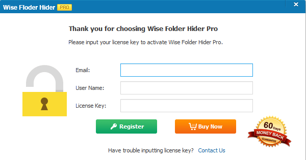 Лицензионный ключ Wise folder Hider.