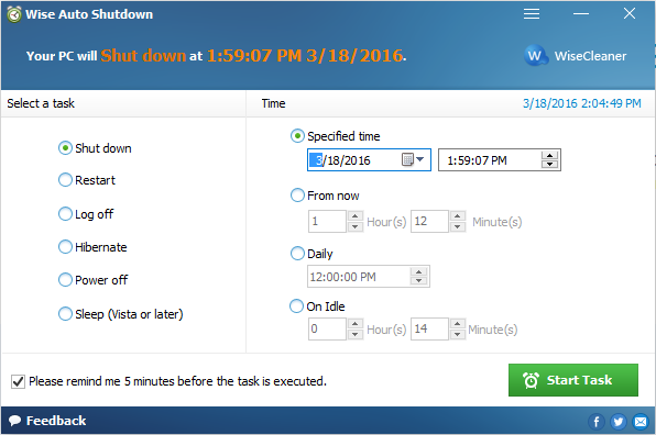 download the new for windows Wise Auto Shutdown 2.0.4.105