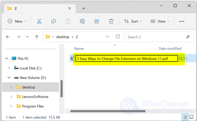 How to Change a File Extension in Windows