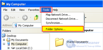 WinXP-folder-option