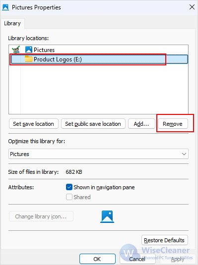 Remove Folders from a Library